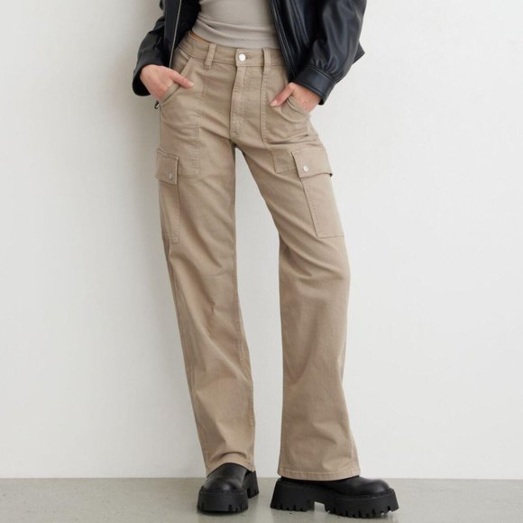 Dynamite Chiara Cargo Pants Vintage Khaki Size 4/27 NWT - Picture 1 of 5